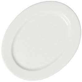 Avet Fuente Oval Plain White 36 cm Apta Microondas y Lavavajillas Hostelería